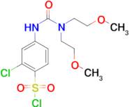 4-(3,3-Bis(2-methoxyethyl)ureido)-2-chlorobenzenesulfonyl chloride