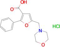 5-Morpholin-4-ylmethyl-2-phenyl-furan-3-carboxylic acid;hydrochloride