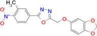 2-(Benzo[1,3]dioxol-5-yloxymethyl)-5-(3-methyl-4-nitro-phenyl)-[1,3,4]oxadiazole
