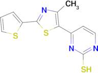 4-(4-Methyl-2-thiophen-2-yl-thiazol-5-yl)-pyrimidine-2-thiol