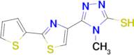 4-Methyl-5-(2-thiophen-2-yl-thiazol-4-yl)-4H-[1,2,4]triazole-3-thiol