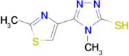 4-Methyl-5-(2-methyl-thiazol-4-yl)-4H-[1,2,4]triazole-3-thiol