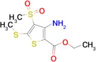 3-Amino-4-methanesulfonyl-5-methylsulfanyl-thiophene-2-carboxylic acidethylester