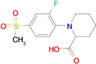 1-[2-Fluoro-4-(methylsulfonyl)phenyl]piperidine-2-carboxylic acid