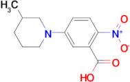 5-(3-METHYLPIPERIDIN-1-YL)-2-NITROBENZOIC ACID