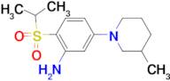 2-ISOPROPYLSULFONYL-5-(3-METHYLPIPERIDIN-1-YL)ANILINE