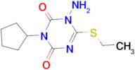 1-AMINO-3-CYCLOPENTYL-6-ETHYLSULFANYL-1H-[1,3,5]TRIAZINE-2,4-DIONE
