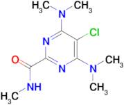 5-CHLORO-4,6-BIS-DIMETHYLAMINO-PYRIMIDINE-2-CARBOXYLIC ACID METHYL AMIDE