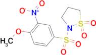 2-(4-METHOXY-3-NITRO-BENZENESULFONYL)-ISOTHIAZOLIDINE 1,1-DIOXIDE