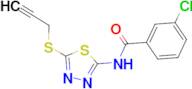 3-CHLORO-N-(5-PROP-2-YNYLSULFANYL-[1,3,4]THIADIAZOL-2-YL)-BENZAMIDE