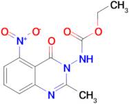 (2-METHYL-5-NITRO-4-OXO-4H-QUINAZOLIN-3-YL)-CARBAMIC ACID ETHYL ESTER