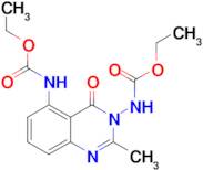 (3-ETHOXYCARBONYLAMINO-2-METHYL-4-OXO-3,4-DIHYDRO-QUINAZOLIN-5-YL)-CARBAMIC ACID ETHYL ESTER