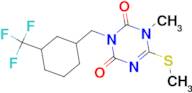 1-METHYL-6-METHYLSULFANYL-3-(3-TRIFLUOROMETHYL-CYCLOHEXYLMETHYL)-1H-[1,3,5]TRIAZINE-2,4-DIONE