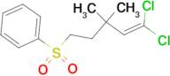 (5,5-Dichloro-3,3-dimethyl-pent-4-ene-1-sulfonyl)-benzene