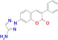 7-(4-Amino-[1,2,3]triazol-2-yl)-3-phenyl-chromen-2-one