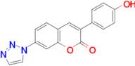 3-(4-Hydroxy-phenyl)-7-[1,2,3]triazol-1-yl-chromen-2-one