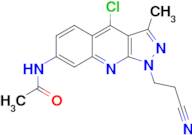 N-[4-Chloro-1-(2-cyano-ethyl)-3-methyl-1H-pyrazolo[3,4-b]quinolin-7-yl]-acetamide