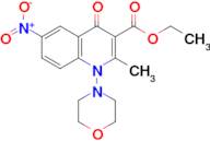 Ethyl 2-methyl-1-morpholino-6-nitro-4-oxo-1,4-dihydroquinoline-3-carboxylate