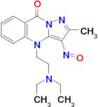 4-(2-Diethylamino-ethyl)-2-methyl-3-nitroso-4H-pyrazolo[5,1-b]quinazolin-9-one