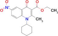 1-Cyclohexyl-2-methyl-6-nitro-4-oxo-1,4-dihydro-quinoline-3-carboxylic acid ethyl ester