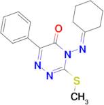 4-Cyclohexylideneamino-3-methylsulfanyl-6-phenyl-4H-[1,2,4]triazin-5-one