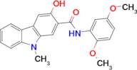 3-Hydroxy-9-methyl-9H-carbazole-2-carboxylic acid (2,5-dimethoxy-phenyl)-amide