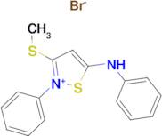 3-Methylsulfanyl-2-phenyl-5-phenylamino-isothiazol-2-ium; bromide