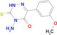 4-Amino-6-(3-methoxy-phenyl)-3-thioxo-3,4-dihydro-2H-[1,2,4]triazin-5-one