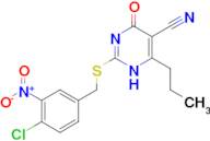 2-(4-Chloro-3-nitro-benzylsulfanyl)-4-oxo-6-propyl-1,4-dihydro-pyrimidine-5-carbonitrile