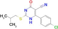 6-(4-Chloro-phenyl)-2-isobutylsulfanyl-4-oxo-1,4-dihydro-pyrimidine-5-carbonitrile