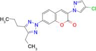 3-(4-Chloro-pyrazol-1-yl)-7-(4-ethyl-5-propyl-[1,2,3]triazol-2-yl)-chromen-2-one