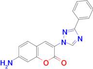 7-Amino-3-(3-phenyl-[1,2,4]triazol-1-yl)-chromen-2-one