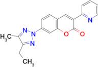 7-(4-Ethyl-5-methyl-[1,2,3]triazol-2-yl)-3-pyridin-2-yl-chromen-2-one