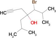 5-Bromo-4-isobutyl-6-methyl-hept-1-yn-4-ol