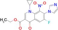 1-Cyclopropyl-6-fluoro-7-imidazol-1-yl-8-nitro-4-oxo-1,4-dihydro-quinoline-3-carboxylic acid ethyl ester