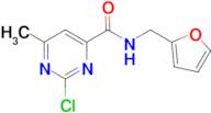 2-CHLORO-6-METHYL-PYRIMIDINE-4-CARBOXYLIC ACID (FURAN-2-YLMETHYL)-AMIDE