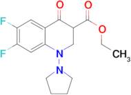 6,7-Difluoro-4-oxo-1-pyrrolidin-1-yl-1,2,3,4-tetrahydro-quinoline-3-carboxylic acid ethyl ester