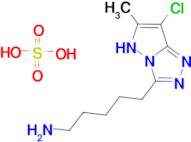 5-(7-Chloro-6-methyl-1H-pyrazolo[5,1-c][1,2,4]triazol-3-yl)-pentylamine; compound with sulfuric ac…