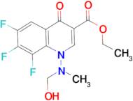 6,7,8-Trifluoro-1-(hydroxymethyl-methyl-amino)-4-oxo-1,4-dihydro-quinoline-3-carboxylic acid eth...