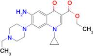 6-Amino-1-cyclopropyl-7-(4-ethyl-piperazin-1-yl)-4-oxo-1,4-dihydro-quinoline-3-carboxylic acid eth…