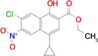 7-Chloro-4-cyclopropyl-6-nitro-1-oxo-1,4-dihydro-naphthalene-2-carboxylic acid ethyl ester