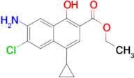 7-Amino-6-chloro-4-cyclopropyl-1-oxo-1,4-dihydro-naphthalene-2-carboxylic acid ethyl ester