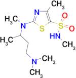 2-[(3-Dimethylamino-1-methyl-propyl)-methyl-amino]-4-methyl-thiazole-5-sulfonic acid methylamide