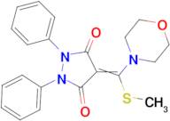 4-(Methylsulfanyl-morpholin-4-yl-methylene)-1,2-diphenyl-pyrazolidine-3,5-dione