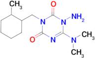 1-Amino-6-dimethylamino-3-(2-methyl-cyclohexylmethyl)-1H-[1,3,5]triazine-2,4-dione