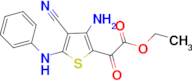 (3-Amino-4-cyano-5-phenylamino-thiophen-2-yl)-oxo-acetic acid ethyl ester