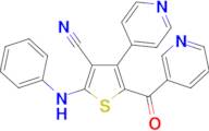 2-Phenylamino-5-(pyridine-3-carbonyl)-4-pyridin-4-yl-thiophene-3-carbonitrile