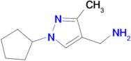 C-(1-Cyclopentyl-3-methyl-1H-pyrazol-4-yl)-methylamine