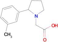 [2-(3-methylphenyl)pyrrolidin-1-yl]acetic acid