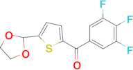 5-(1,3-Dioxolan-2-yl)-2-(3,4,5-trifluorobenzoyl)thiophene